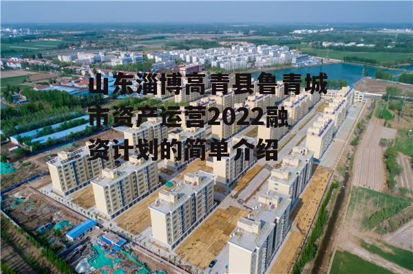 山东淄博高青县鲁青城市资产运营2022融资计划的简单介绍