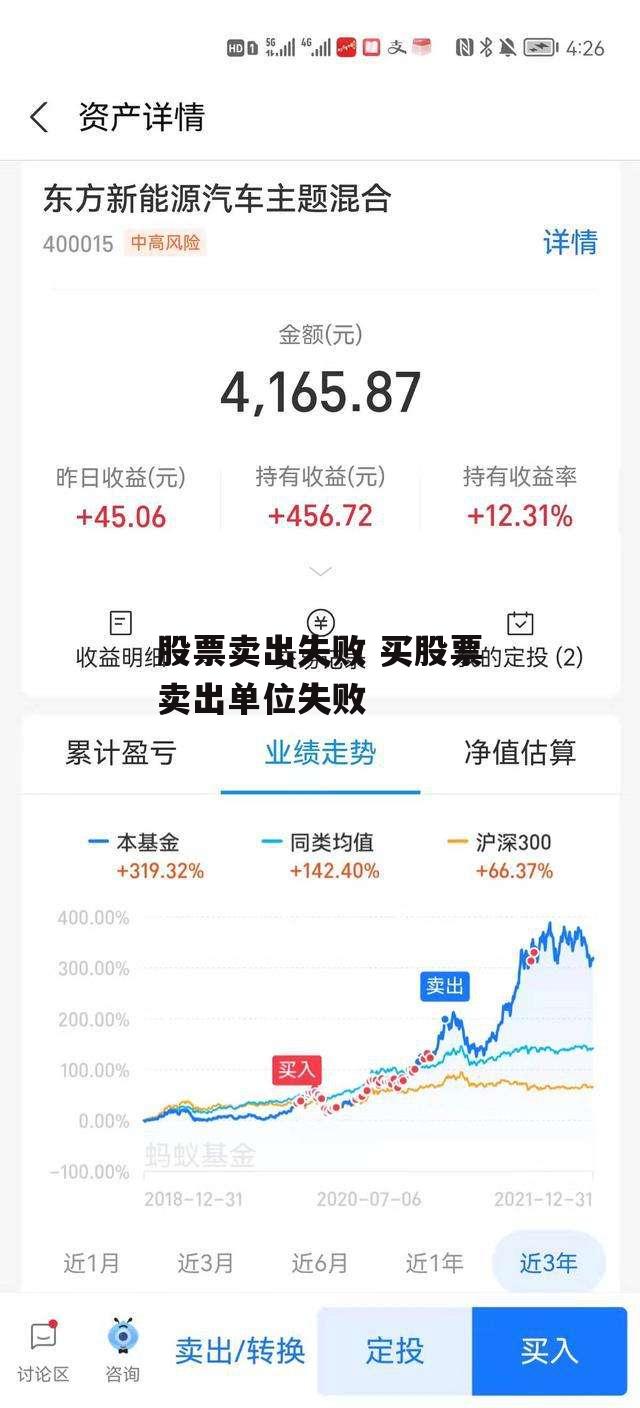 股票卖出失败 买股票卖出单位失败