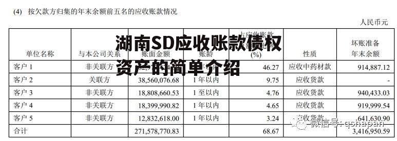 湖南SD应收账款债权资产的简单介绍