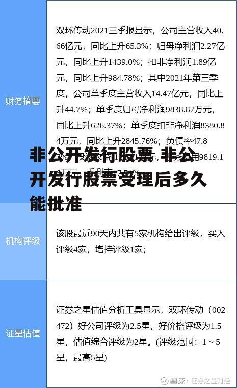 非公开发行股票 非公开发行股票受理后多久能批准