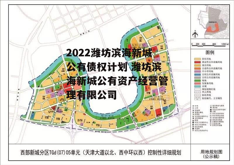 2022潍坊滨海新城公有债权计划 潍坊滨海新城公有资产经营管理有限公司