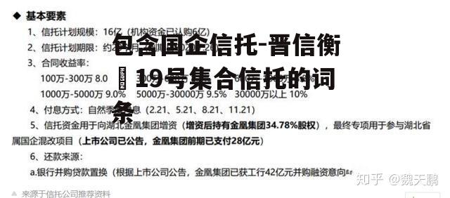 包含国企信托-晋信衡昇19号集合信托的词条