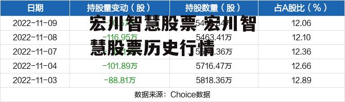 宏川智慧股票 宏川智慧股票历史行情