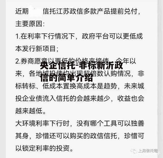 央企信托-非标新沂政信的简单介绍