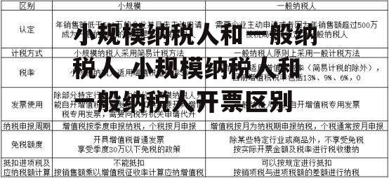 小规模纳税人和一般纳税人 小规模纳税人和一般纳税人开票区别