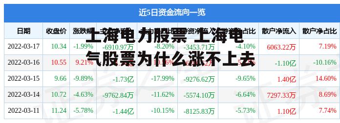 上海电力股票 上海电气股票为什么涨不上去