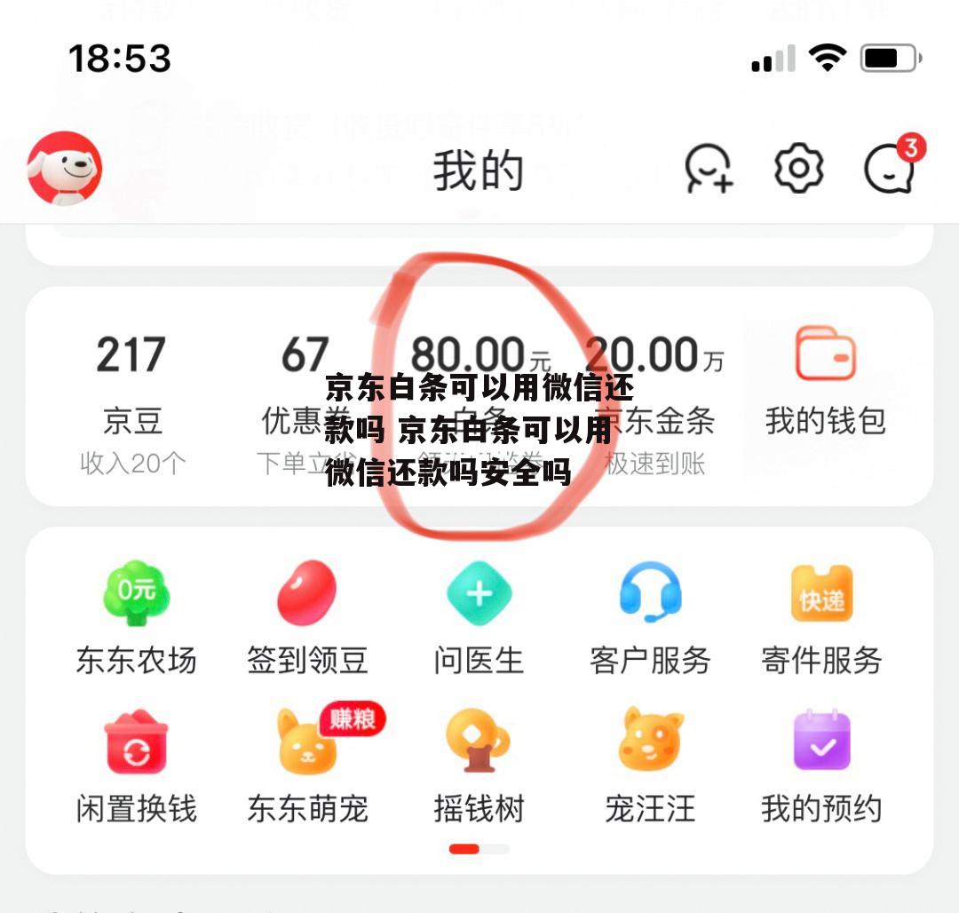 京东白条可以用微信还款吗 京东白条可以用微信还款吗安全吗
