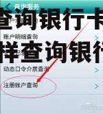 怎样查询银行卡号 app怎样查询银行卡号