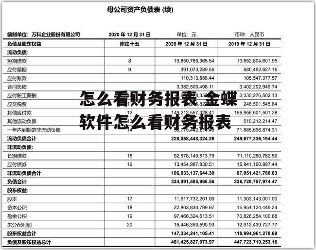 怎么看财务报表 金蝶软件怎么看财务报表