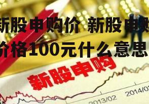 新股申购价 新股申购价格100元什么意思