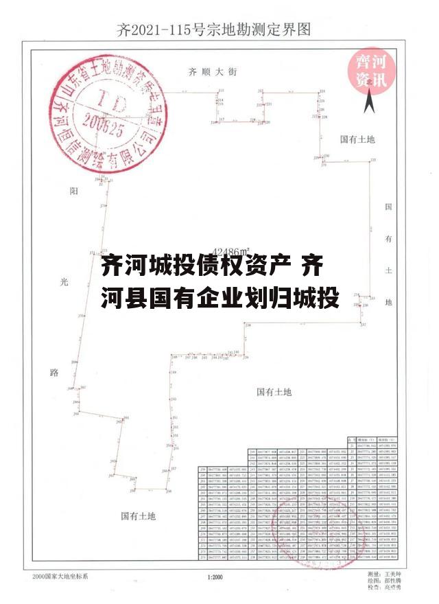 齐河城投债权资产 齐河县国有企业划归城投