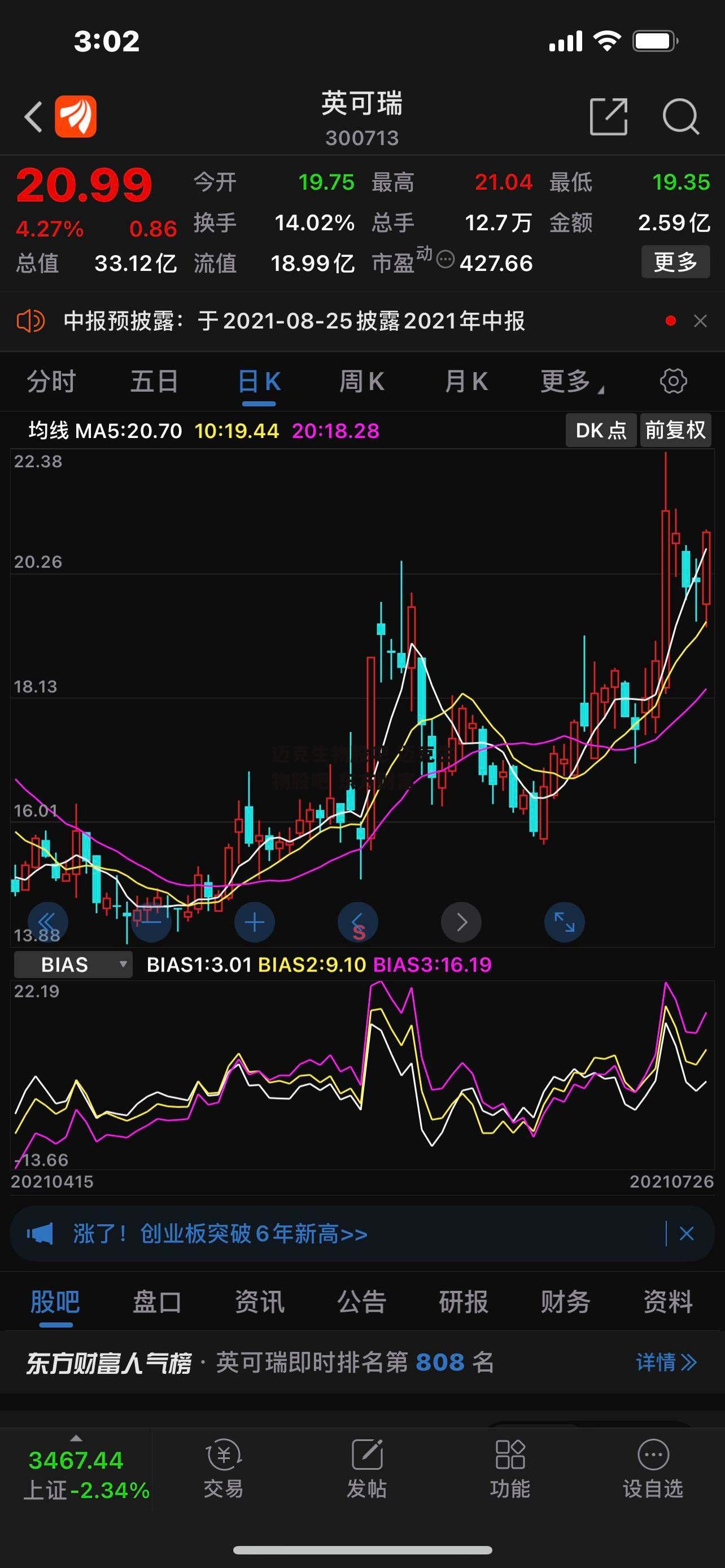 迈克生物股吧 迈克生物股吧 东方财富