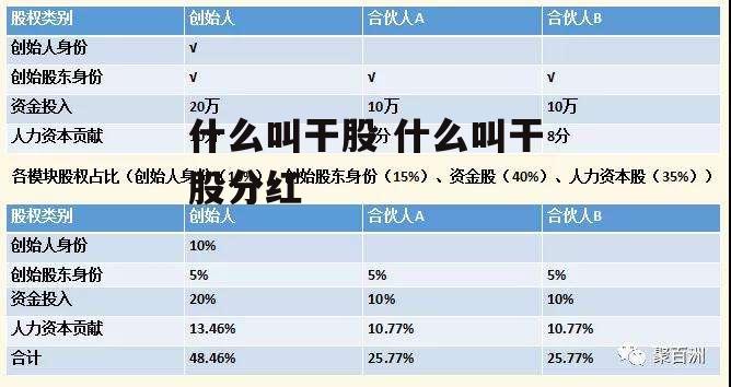 什么叫干股 什么叫干股分红