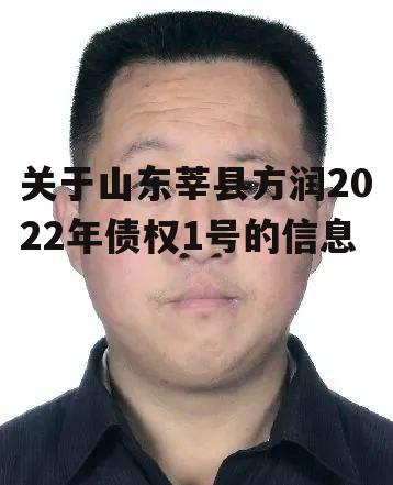 关于山东莘县方润2022年债权1号的信息