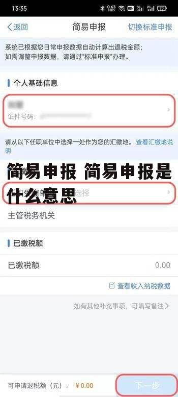 简易申报 简易申报是什么意思