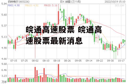 皖通高速股票 皖通高速股票最新消息