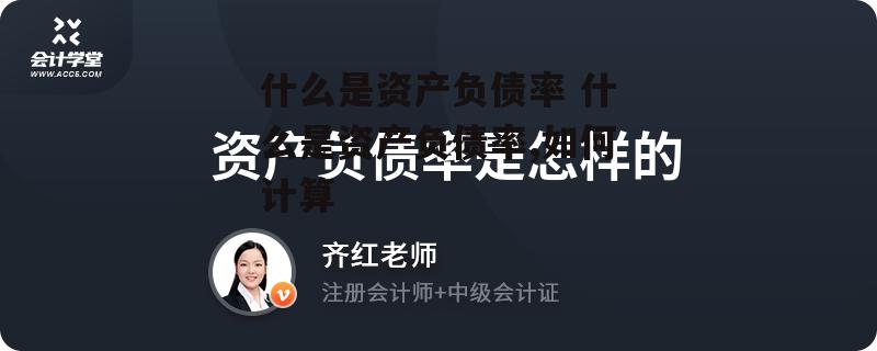 什么是资产负债率 什么是资产负债率,如何计算