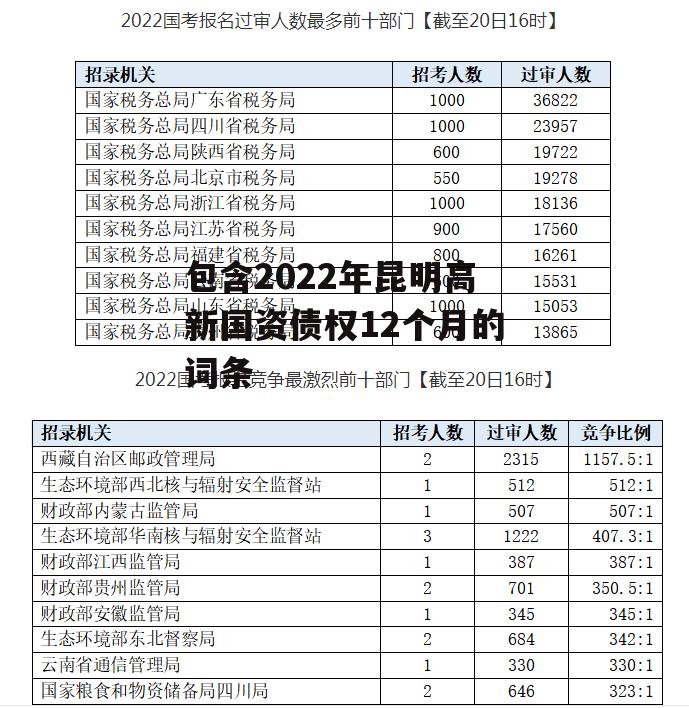 包含2022年昆明高新国资债权12个月的词条