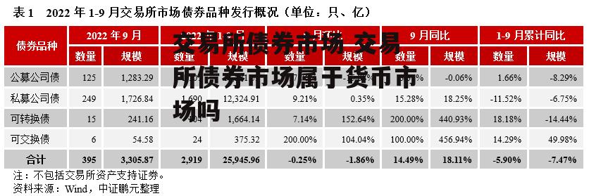 交易所债券市场 交易所债券市场属于货币市场吗