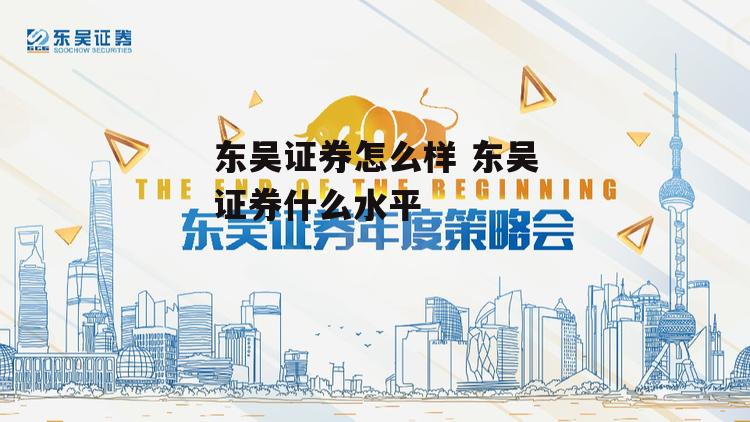 东吴证券怎么样 东吴证券什么水平