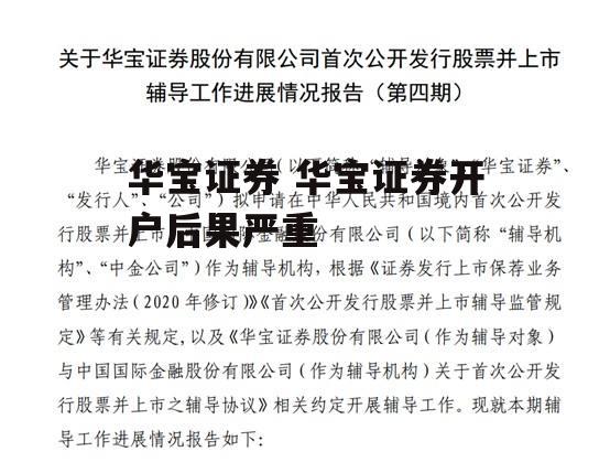 华宝证券 华宝证券开户后果严重