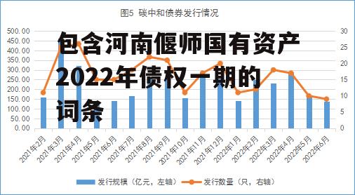 包含河南偃师国有资产2022年债权一期的词条