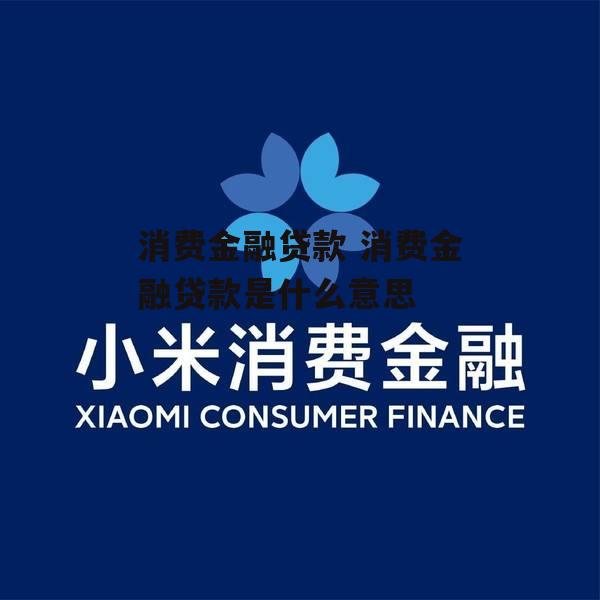 消费金融贷款 消费金融贷款是什么意思