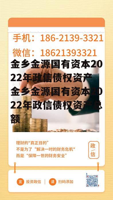 金乡金源国有资本2022年政信债权资产 金乡金源国有资本2022年政信债权资产总额