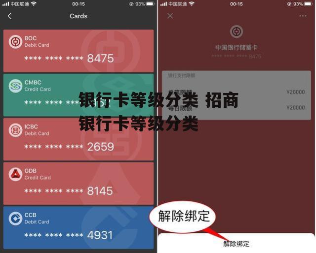 银行卡等级分类 招商银行卡等级分类