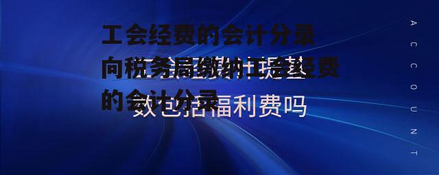 工会经费的会计分录 向税务局缴纳工会经费的会计分录