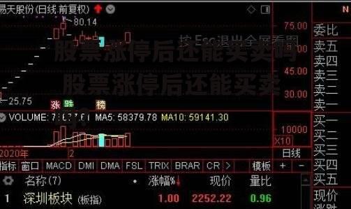 股票涨停后还能买卖吗 股票涨停后还能买卖吗?