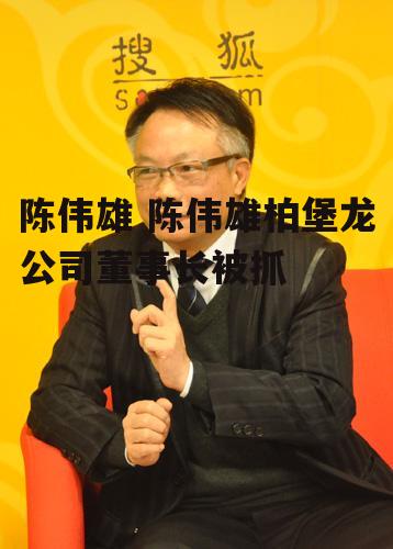 陈伟雄 陈伟雄柏堡龙公司董事长被抓