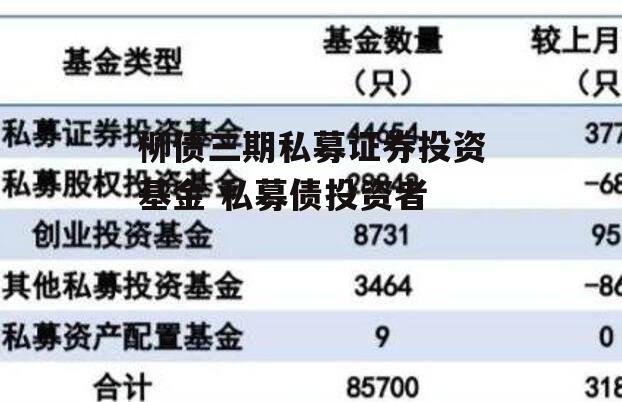 柳债三期私募证券投资基金 私募债投资者