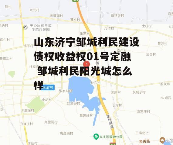 山东济宁邹城利民建设债权收益权01号定融 邹城利民阳光城怎么样