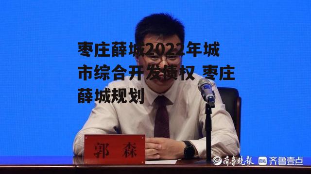 枣庄薛城2022年城市综合开发债权 枣庄薛城规划