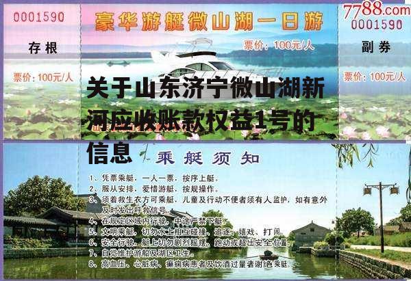 关于山东济宁微山湖新河应收账款权益1号的信息