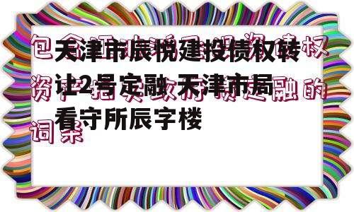 天津市辰悦建投债权转让2号定融 天津市局看守所辰字楼