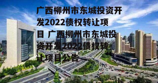 广西柳州市东城投资开发2022债权转让项目 广西柳州市东城投资开发2022债权转让项目公告