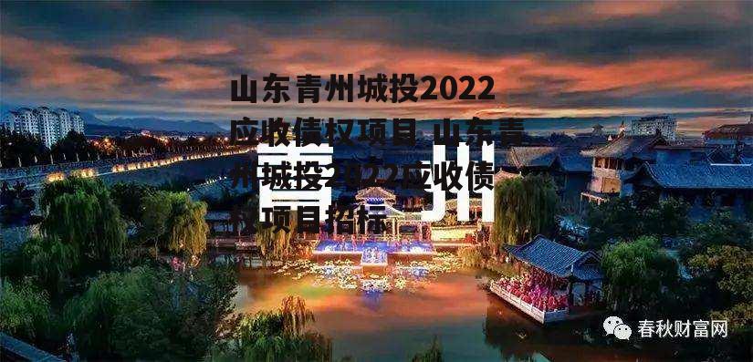 山东青州城投2022应收债权项目 山东青州城投2022应收债权项目招标