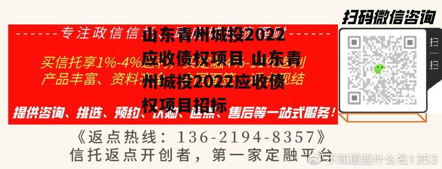 山东青州城投2022应收债权项目 山东青州城投2022应收债权项目招标