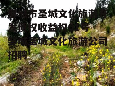 邹城市圣城文化旅游开发债权收益权01号 邹城圣城文化旅游公司招聘