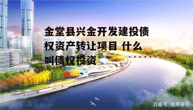 金堂县兴金开发建投债权资产转让项目 什么叫债权投资