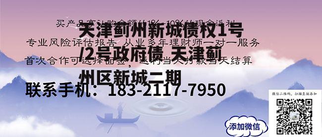 天津蓟州新城债权1号/2号政府债 天津蓟州区新城二期