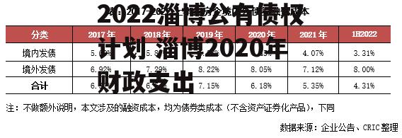 2022淄博公有债权计划 淄博2020年财政支出