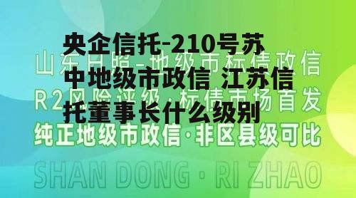 央企信托-210号苏中地级市政信 江苏信托董事长什么级别