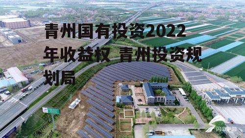 青州国有投资2022年收益权 青州投资规划局