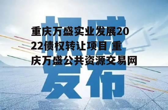 重庆万盛实业发展2022债权转让项目 重庆万盛公共资源交易网