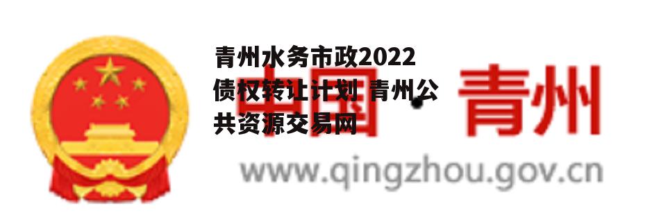 青州水务市政2022债权转让计划 青州公共资源交易网