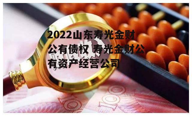 2022山东寿光金财公有债权 寿光金财公有资产经营公司