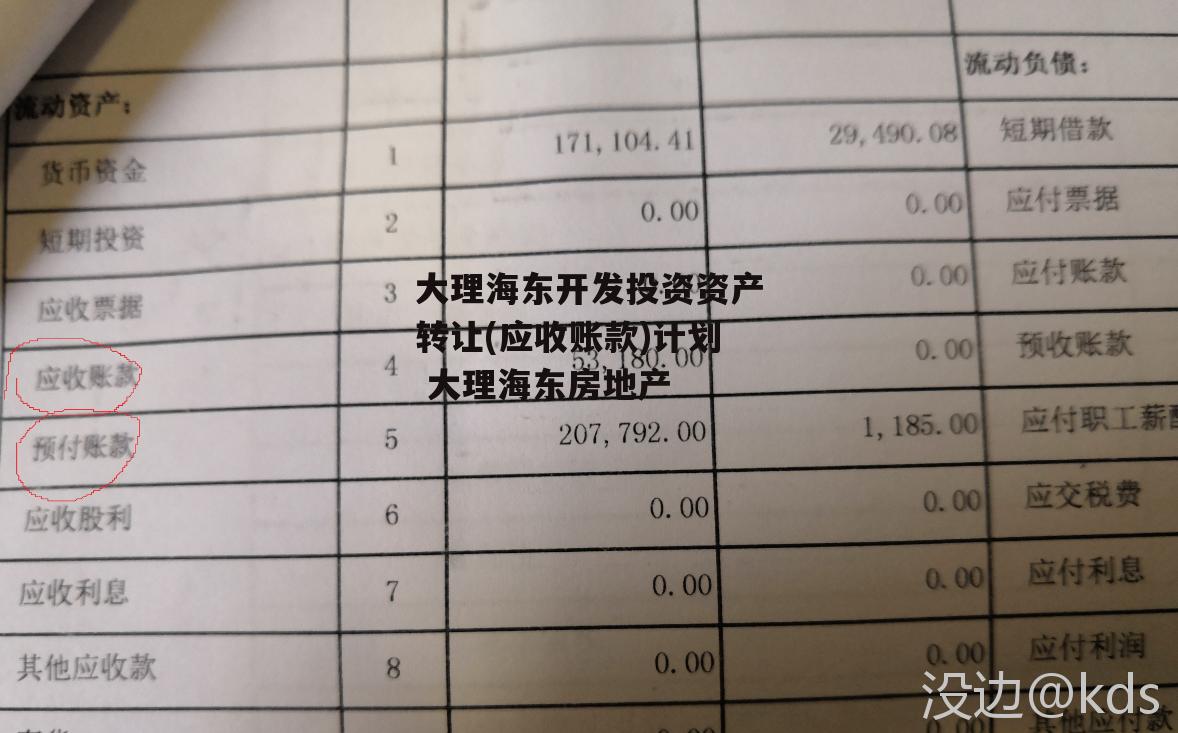 大理海东开发投资资产转让(应收账款)计划 大理海东房地产